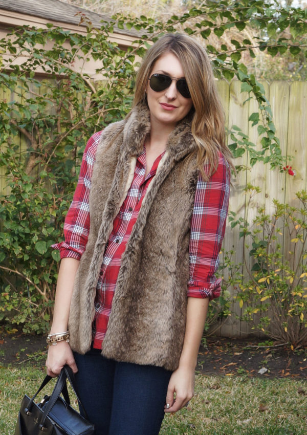 Faux Fur + Plaid