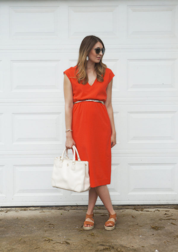 Orange Midi Dress…