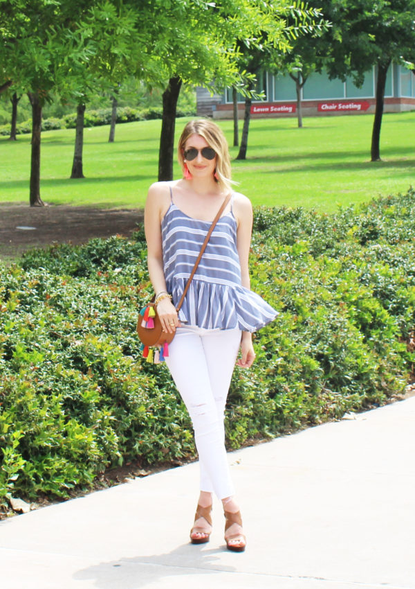 Distressed White Denim…