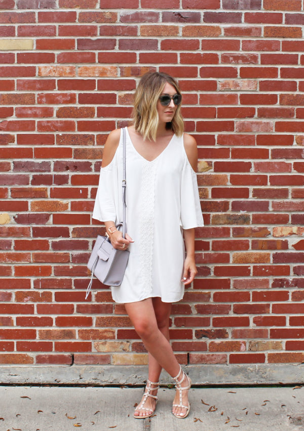 Cold Shoulder Little White Dress…