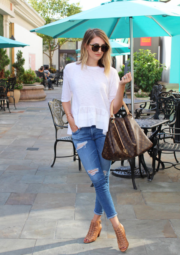 Ruffled White Tee…