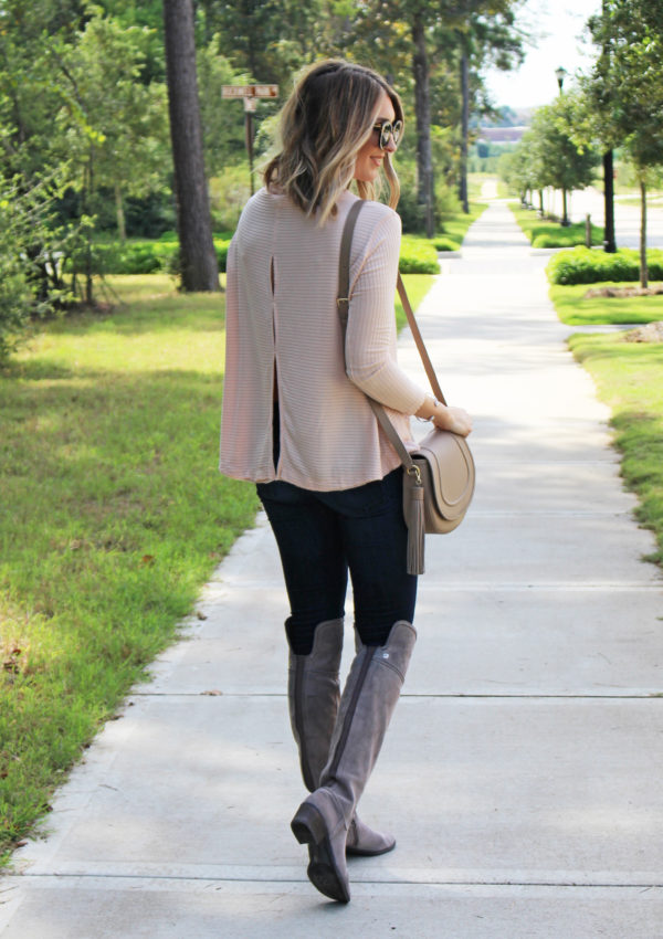 Blush Open Back Sweater…