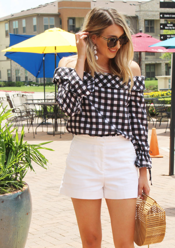 White Ruffle Shorts…