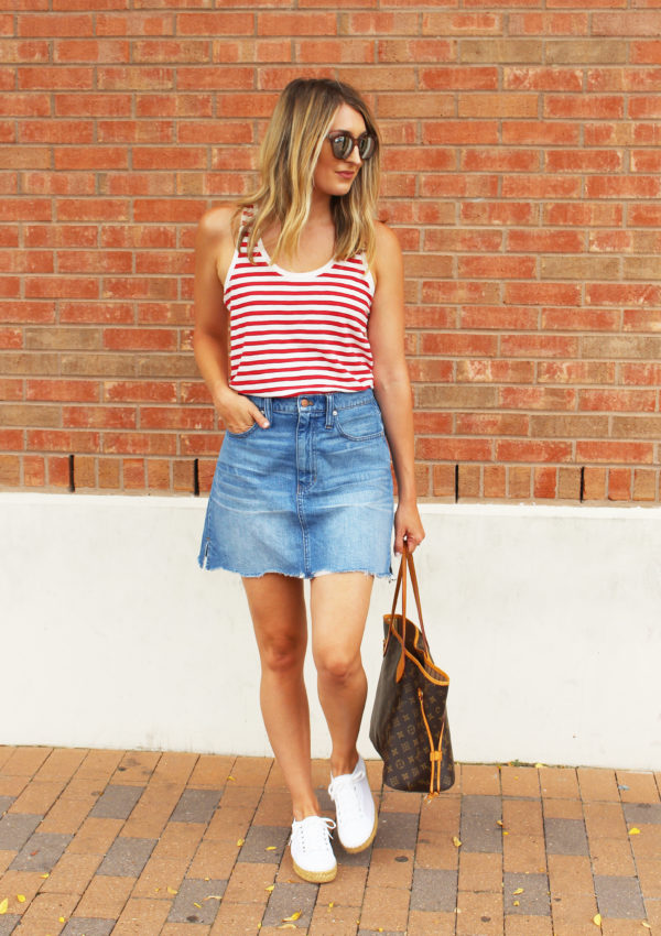 Red Stripes + Denim  Mini…