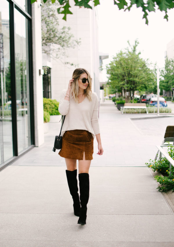 Suede Mini Skirt…