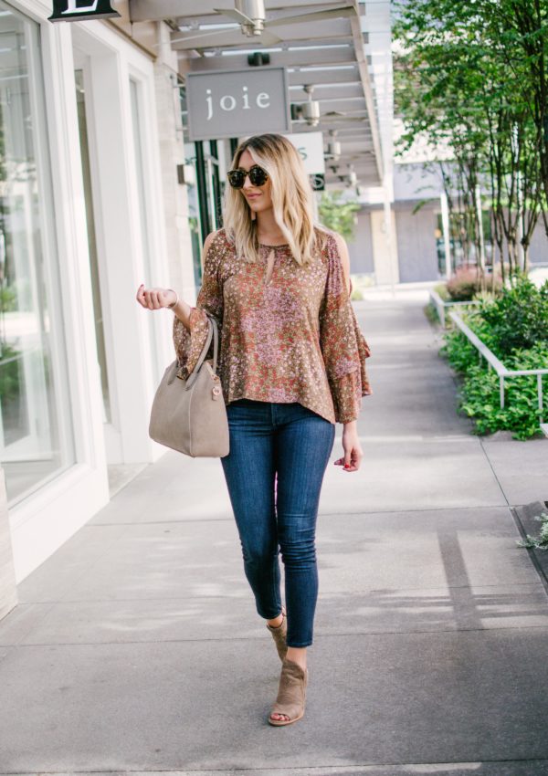 Floral Cold Shoulder + Bell Sleeves…