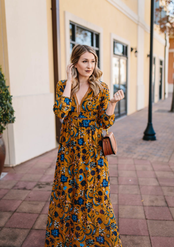 Printed Fall Maxi Dress…