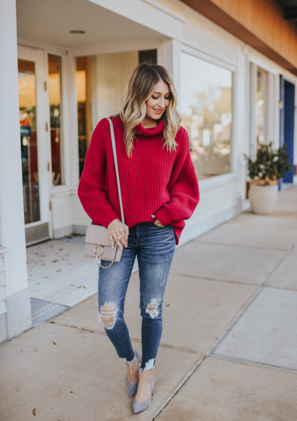 Pink Oversized Turtleneck…