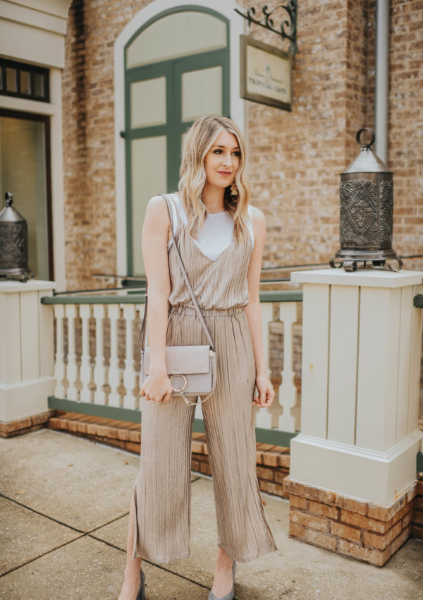 Metallic Crinkle Jumpsuit…