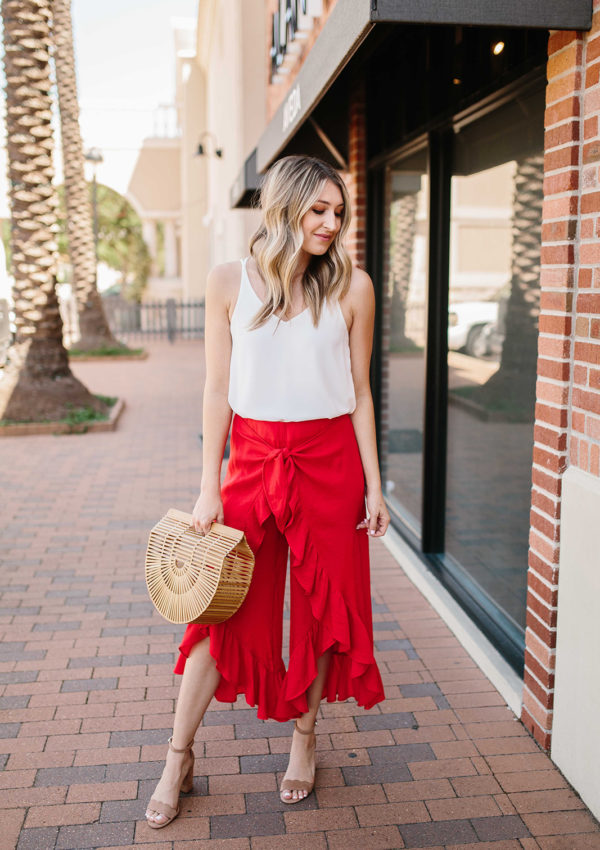 Red Ruffle Pants…