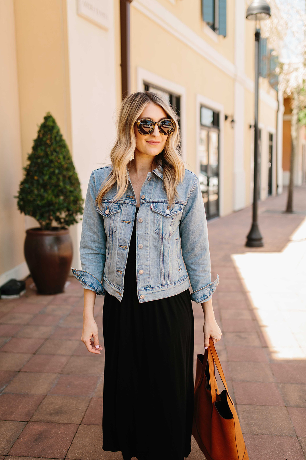 black maxi dress with jacket