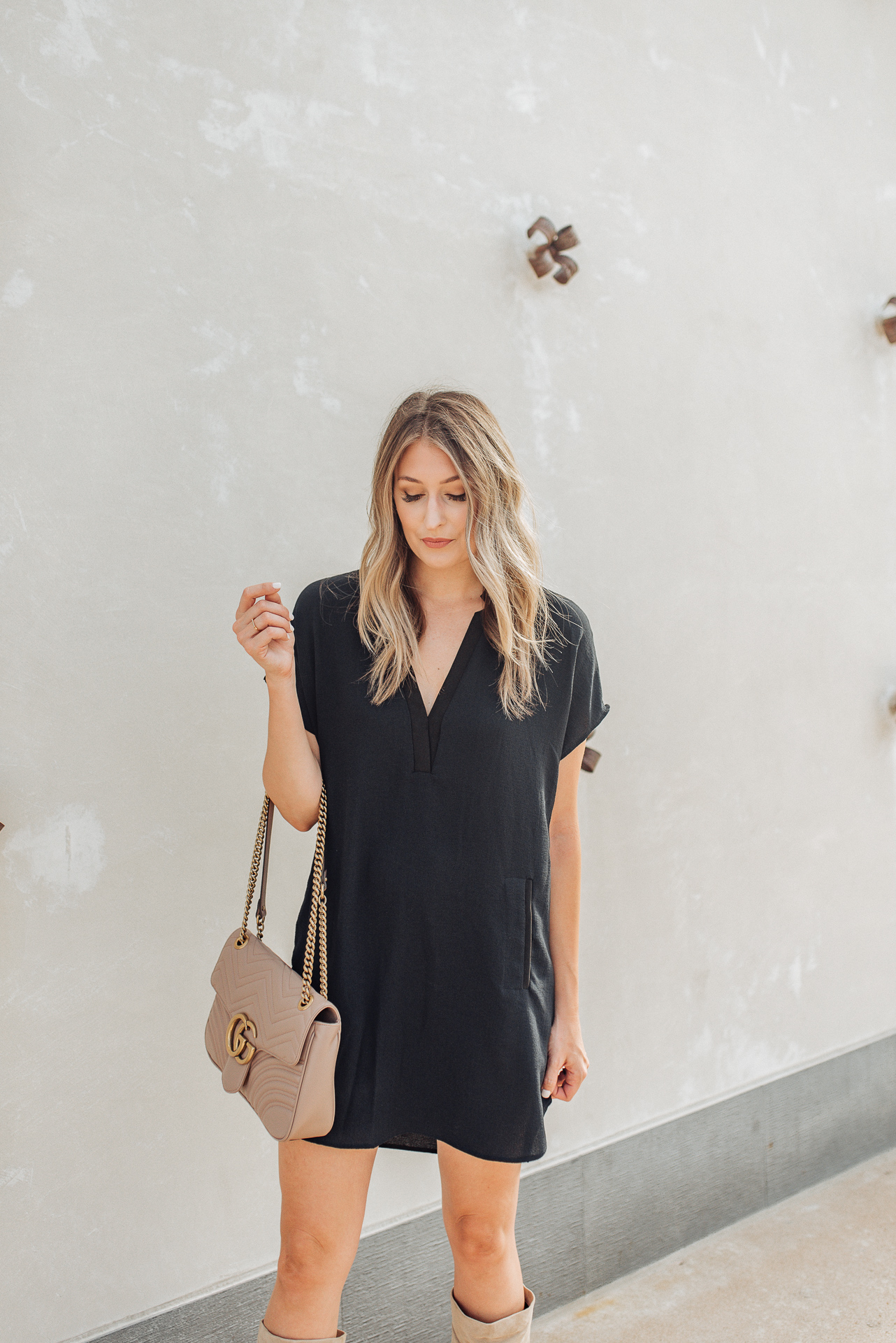 Shift dress with booties cheap