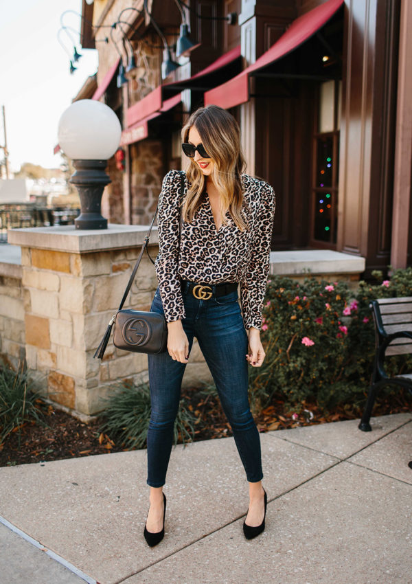 Leopard Print Bodysuit…