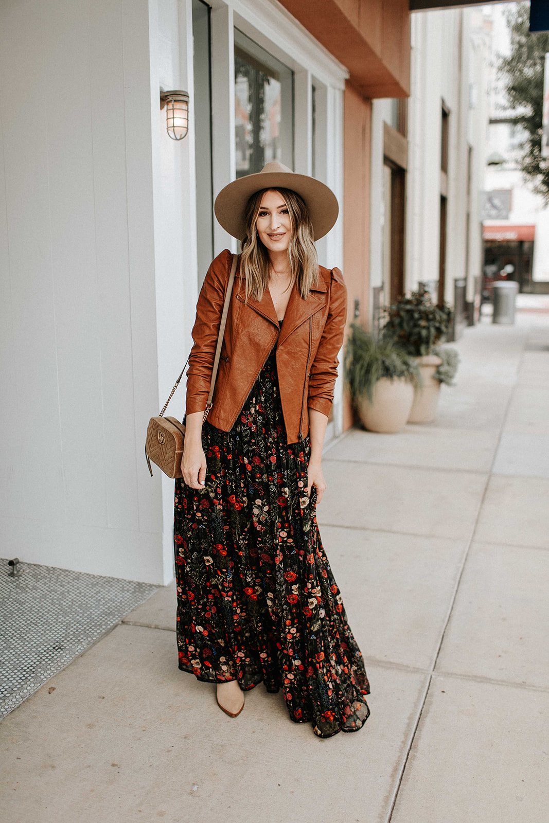 Red Ruffle Floral Dress - A Blonde's Moment